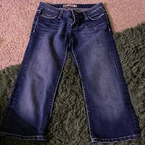 BKE blue jean capris. Dark wash. 19 in inseam